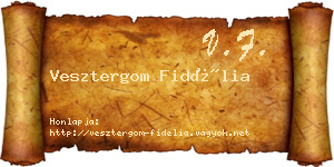 Vesztergom Fidélia névjegykártya